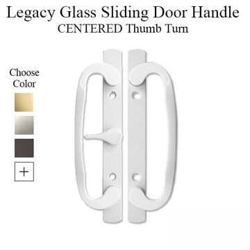 Legacy Sliding Glass Door Handle, CENTER Thumb Turn - Choose Color